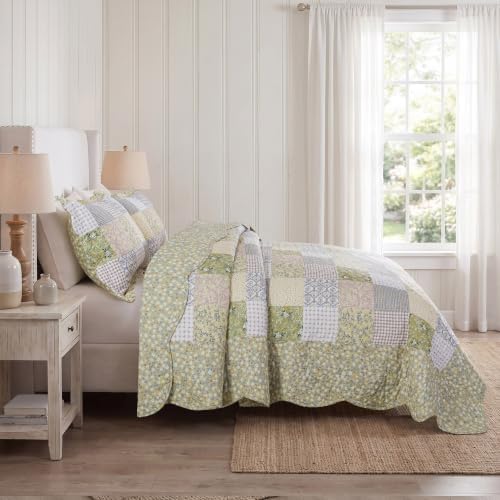 HoneiLife Oversized King Bedspreads 120x120 - California King Quilt 3-Pcs, Extra Large Quilt Sets All Season Use,Rustic Bedding Sets King Size,Reversible Coverlet Lightweight Microfiber Bed Quilts