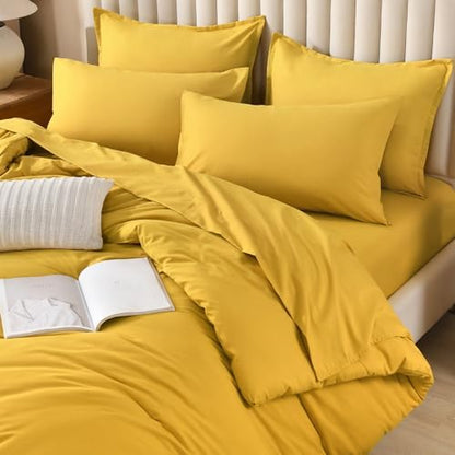 Litanika Queen Comforter Set with Sheets - 7 Pieces Bed in a Bag