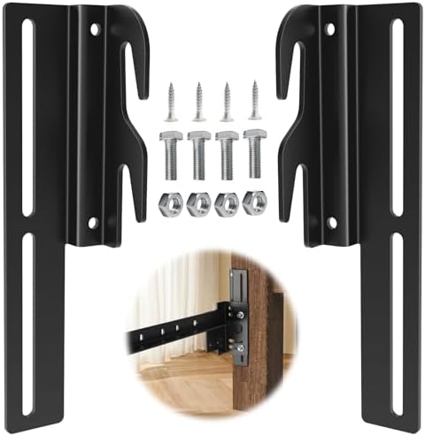 2 PCS Headboard Adapter Brackets for Metal Bed Frame, Bolt-On to Hook-On