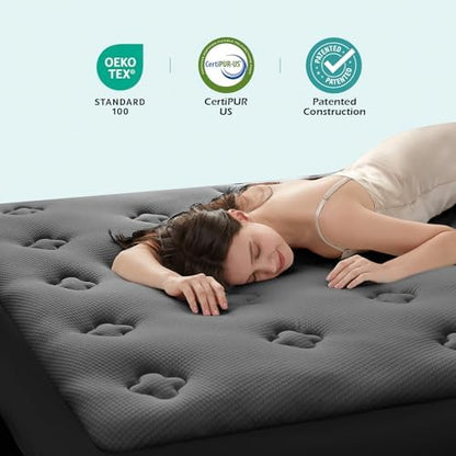 Hansleep Queen Mattress Topper Memory Foam Thick Pillow Top Mattress Pad