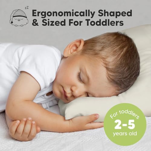 KeaBabies 2pk Toddler Pillows 2 Year Old to 5,13x18 Kids Pillow (Clay)