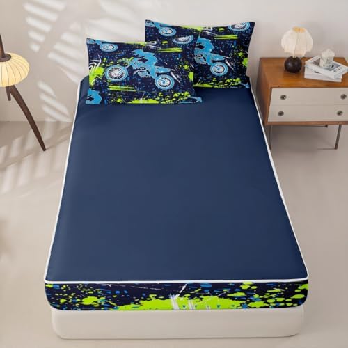 Feelyou Race Car Speed Racing Comforter Set Full Size Kids Boys Girls
