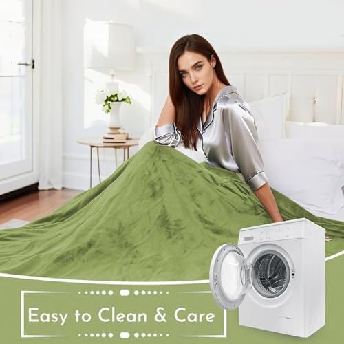 Electric Heated Blanket 84"x90" Queen Size, Green