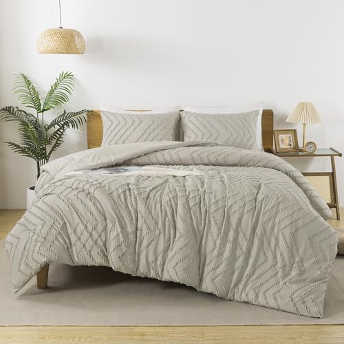 Andency Oatmeal Oversized King Comforter Set 120x98 Extra Large