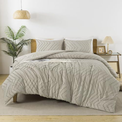 Andency Oatmeal Oversized King Comforter Set 120x98 Extra Large