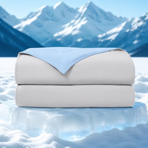 WDCOZY Cooling Comforter King Size, QMAX>0.4 Soft Blanket for Hot Sleepers
