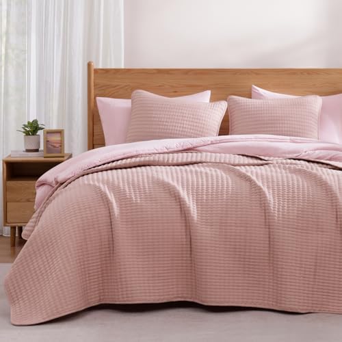 King Size Quilt-Lightweight Bedspreads Rose Red King Quilt Bedding Set