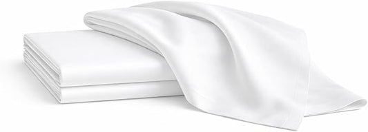 Bare Home Flannel Standard Pillowcases Set of 2-100% Cotton - Velvety Soft & Cozy - Double Brushed Heavyweight Flannel Pillowcases (Standard Pillowcase Set of 2, White)