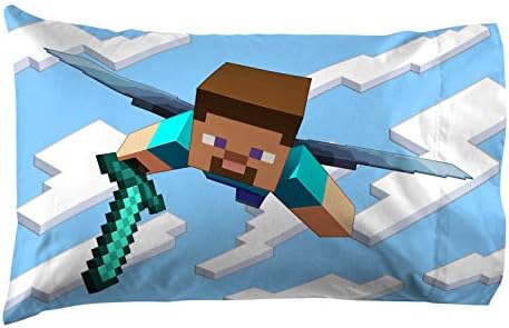 Minecraft Creeper Twin Comforter Set 5 Piece Kids Bedding for Boys, Green