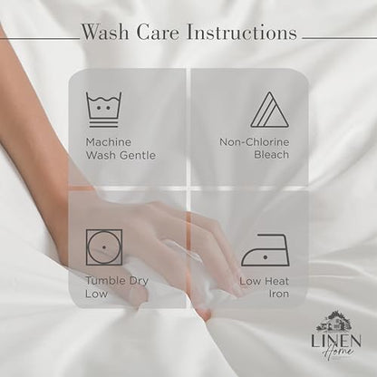 Linen Home 2-Pack Queen Sheet Set, 100% Cotton Percale Bedding, 8-Piece Value Bundle, Deep Pocket Cooling Bed Sheets for Hot Sleepers, Breathable & Crisp Hotel Quality, Long-Staple Cotton, Iris Lilac