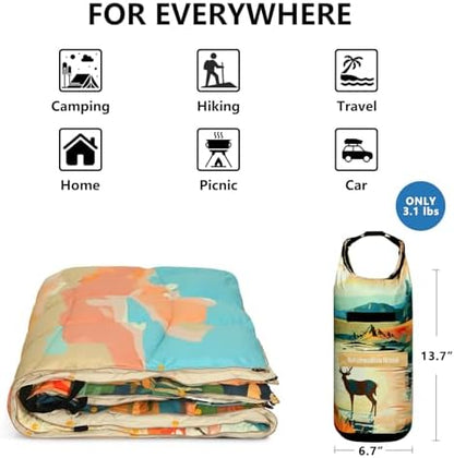 Camping Blanket Puffy Camp Blanket Large Outdoor Blanket