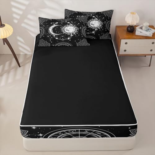 Feelyou Sun Moon Constellation Comforter Set Queen Size Kids Boys Girls