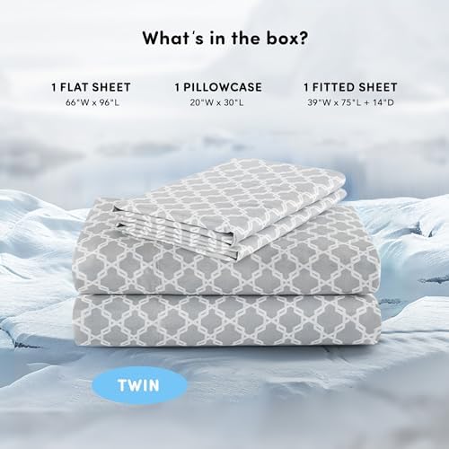 Comfort Spaces Coolmax Moisture Wicking Sheet Set Soft, Fade Resistant, All Elastic Deep Pocket Fits Up to 16" Mattress - Warm Weather Cooling Sheets for Night Sweats, Twin, Charcoal, 3 Piece