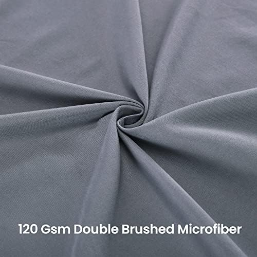 SLEEP ZONE Pleated Bed Skirts Queen Size, 15 inch Tailored Drop Easy Fit Bedskirt, Anti-Static, Fade Resistant (Queen, Grey)