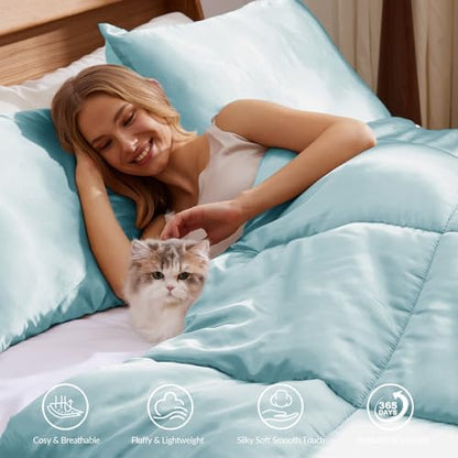 Whale Flotilla 3-Piece Reversible Silky Soft Breathable King Comforter Set