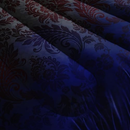 Paisley Floral Comforter Queen Size,Gothic Kids Comforter Set,3Pcs Bedding Set Printed Comforter with 2 Pillowcases,Down Alternative,Soft and Lightweight,for All Seasons