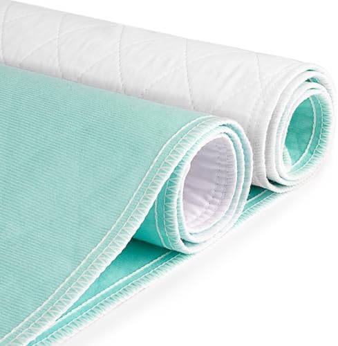 CoolShields Reusable Waterproof Bed Pads Washable Underpads 34 x 52(2 Pack)