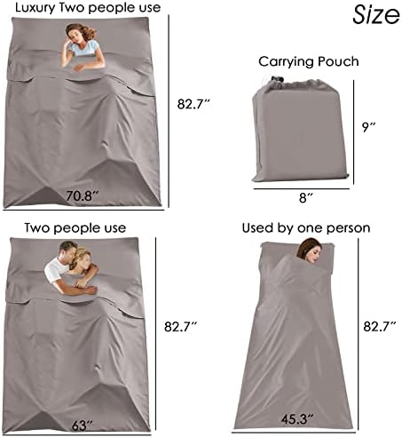 Sleeping Bag Liner, Camping Travel Home Bed Sheet Compact Sacks