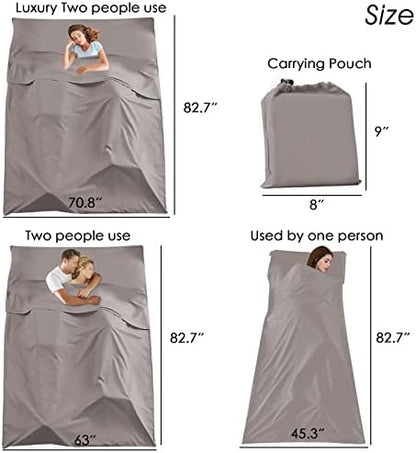 Sleeping Bag Liner, Camping Travel Home Bed Sheet Compact Sacks