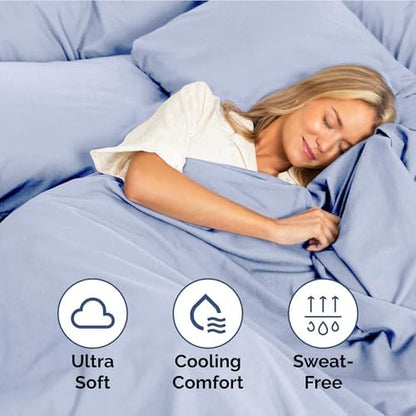 Full Size 4 Piece Sheet Set - Soft & Cooling Sheets - Light Dusty Purple