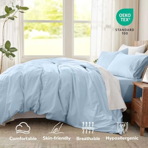 Duvet Cover Queen Size,100% Egyptian Cotton 1600 Thread Count