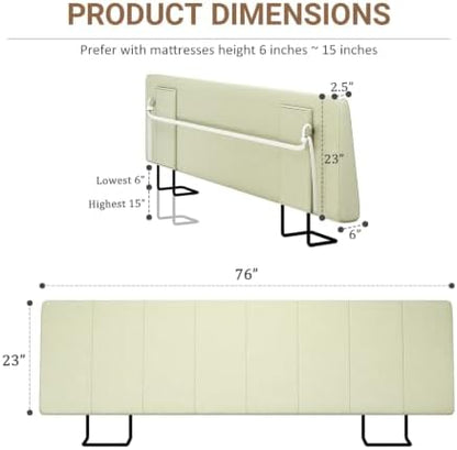 King Size Headboard Only-No Assembly Required, Light Warm Green