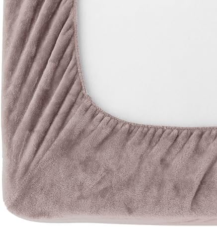 Elegant Comfort Luxuriously Soft 4-Piece Velvet Plush Flannel Sheet Set - Premium Quality - Cozy Warm, Anti-Static, Non Pilling Fuzzy Velvet Flannel Fleece Deep Pocket Sheet Set - Twin XL, Taupe