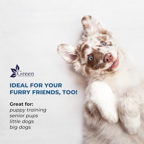 GREEN LIFESTYLE Underpads - Training Pet Pee Pads for Dogs, Cats - Pads for Adults, Seniors and Children - Ideal for Incontinence Protection (Pack of 50 - 30x36)