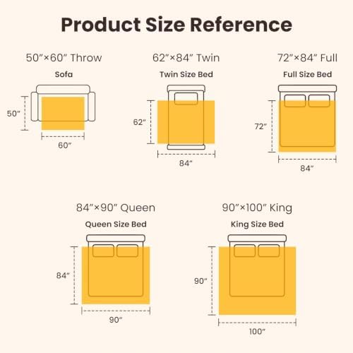 Homemate Electric Heated Heating Blanket King Size 100"x90" Dual Control