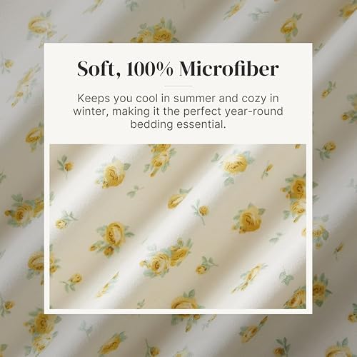 Modern Threads Silky Soft Microfiber and Wrinkle Free Sheets - Luxurious Microfiber Bed Sheets Includes Flat Sheet, Fitted Sheet with Deep Pockets, & Pillowcases Sweet Rose Gold, Queen
