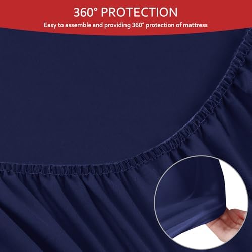 Twin Fitted Sheets 2 Pack Only, Navy