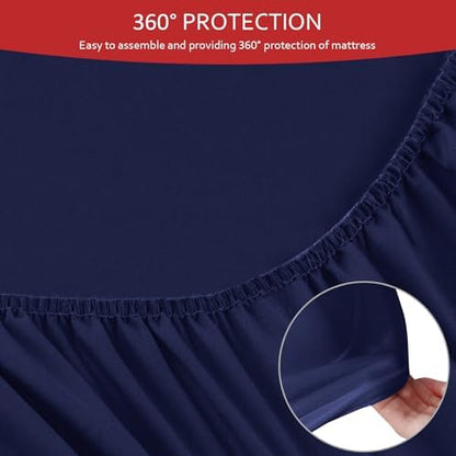 Twin Fitted Sheets 2 Pack Only, Navy