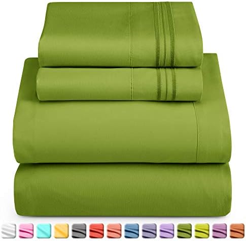 Nestl Full XL Sheet Set - Bed Sheets - Calla Green - 4-Piece Deep Pocket