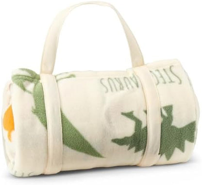 ROLLEE POLLEE Nap Sac Roll Up Napping Blanket with Attached Pillow for Preschool/Daycare, Super Soft with Elastic Straps, Fits Most Mats and Cots