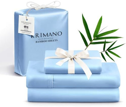Bamboo Viscose Sheet Set Twin Size, Cooling Sheets Bed Set 3pcs