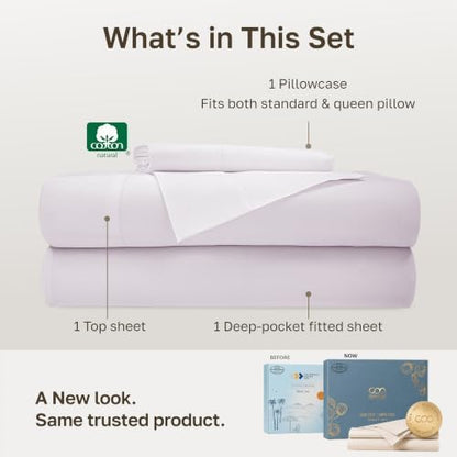 California Design Den Softest 100% Cotton Sateen Twin XL Sheets Set, 3 Pcs