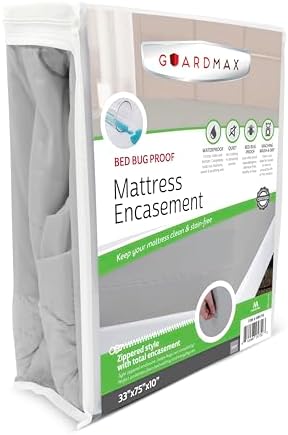 Guardmax Cot Mattress Protector Zippered, Bed Bug Mattress Cover