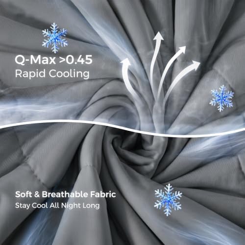 EASELAND Cooling Comforter King, Upgraded Double-Sided Q-MAX 0.45+