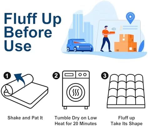 COONP King Mattress Topper, Extra Thick Pillowtop, Cooling Plush Mattress Pad Cover Bed Topper Protector with 8-21 Inch Deep Pocket (Navy Blue, King)