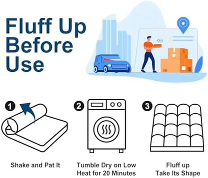 COONP Queen Mattress Topper, Extra Thick Pillowtop, Cooling Plush Mattress Pad Cover Bed Topper Protector with 8-21 Inch Deep Pocket (Navy Blue, Queen)