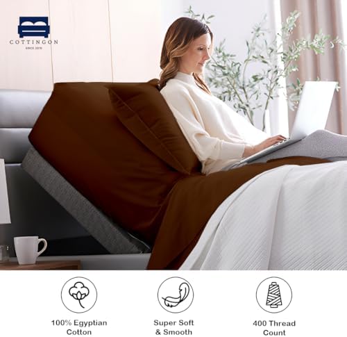 1 PC Top Split Queen Fitted Sheet for Adjustable beds, 34" Split, Chocolate