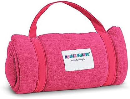 ROLLEE POLLEE Nap Sac Roll Up Napping Blanket with Attached Pillow for Preschool/Daycare, Super Soft with Elastic Straps, Fits Most Mats and Cots