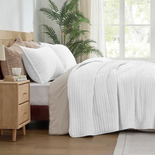 BEDELITE Velvet Quilt Set King Size, Luxury Velvet Comforter Bedding