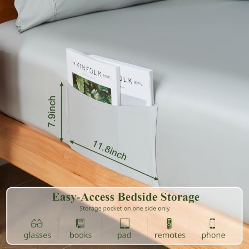 Bamboo Viscose Sheet Set Queen Size, Cooling Sheets Bed Set 4pcs