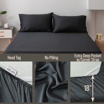 Bella Coterie | Luxury Bamboo Viscose Split Top King Size Fitted Sheet Only