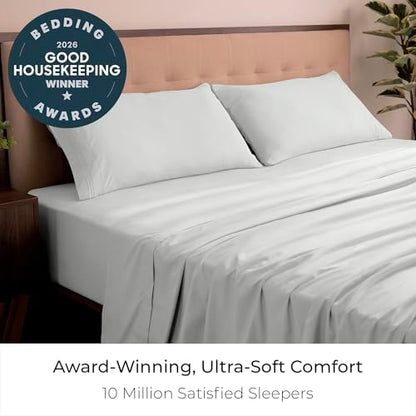 Mellanni Iconic 4-Piece, Ultra Soft Sheet Set (King, Ivory)