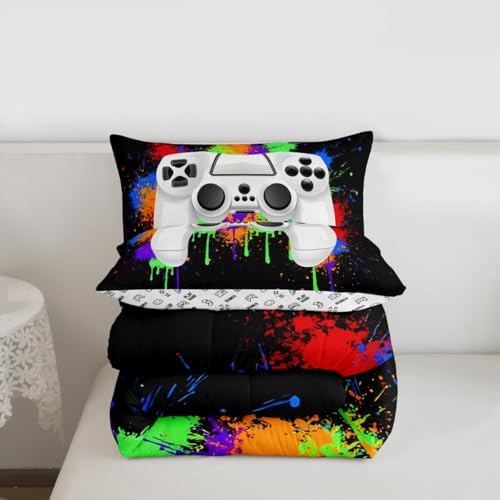 Feelyou Gamer Bedding Set Toddler Size for Boys Girls