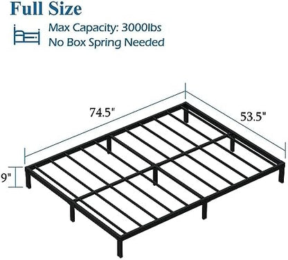 DiaOutro 9 Inch Full Size Bed Frame Heavy Duty Low Profile Metal Platform
