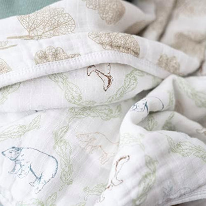aden + anais Essentials Dream Blanket, Muslin Baby Blankets for Girls & Boys, Ideal Lightweight Newborn Nursery & Crib Blanket, Harmony