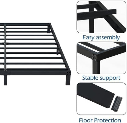 DiaOutro 7 Inch Queen Bed Frame Heavy Duty Low Profile Metal Platform